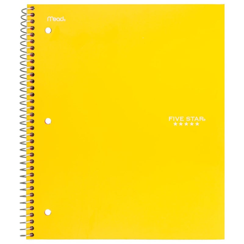 Five Star Spiral Notebooks, 3 Subject, Wide Ruled Paper, 150 Sheets, 10-1/2" x 8", Assorted Colors, 6 Pack (73449) - Image 5